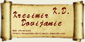 Krešimir Dovijanić vizit kartica